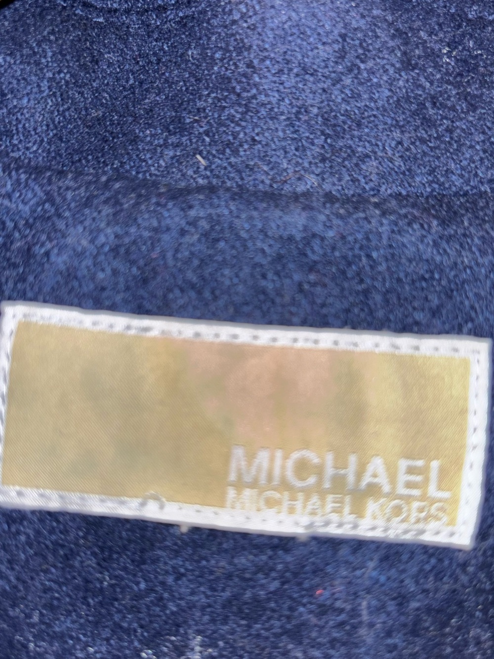 Michael Kors Navy Blue Wool Blend Coat - Picture 3 of 7